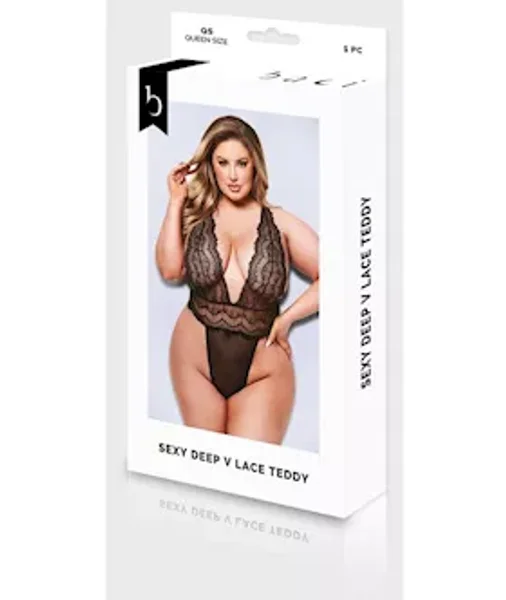 Baci Sexy Deep V Lace Teddy - Q Bx — image 6 of 6