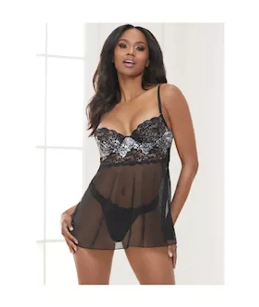 Lucky Lover 2-piece Babydoll Set — image 3 of 4