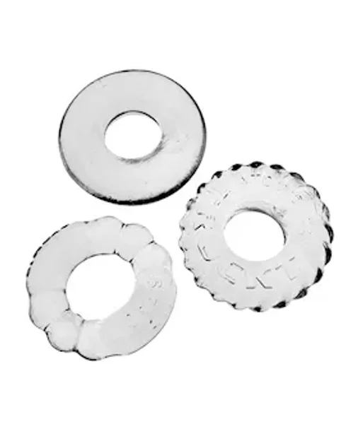 Bonemaker 3-pack Boner Cockring Kit Clear — image 4 of 6