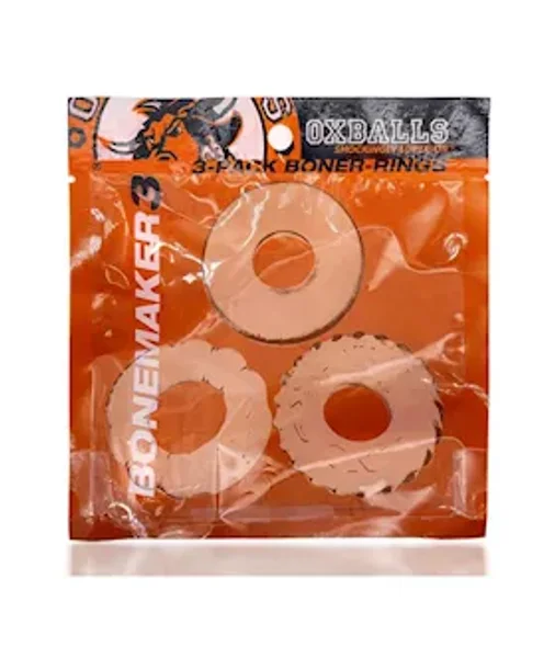 Bonemaker 3-pack Boner Cockring Kit Clear — image 6 of 6