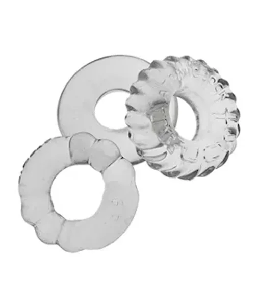 Bonemaker 3-pack Boner Cockring Kit Clear — image 5 of 6