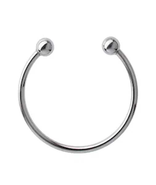 Kink Range Double Ball Open Stainless Steel Penis Head Ring — image 3 of 3