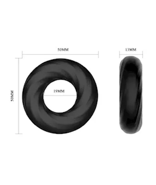 Spiral Ripples Silicone Cock Ring — image 12 of 12