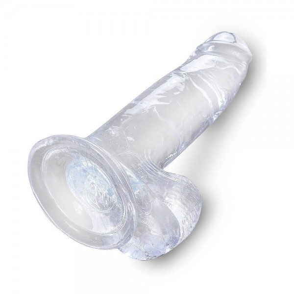 King Cock Clear 7 Inch Dildo With Balls