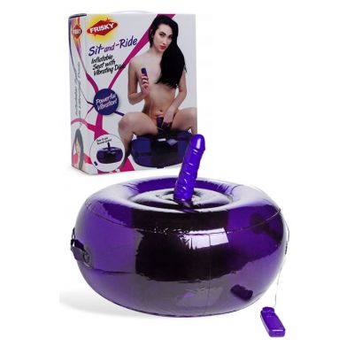 Frisky Inflatable Love Seat with Vibrating 6 25 Dildo