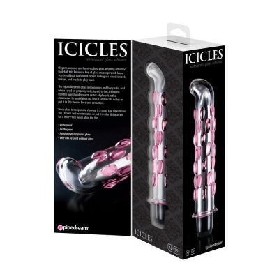 Icicles Textured Waterproof Glass Vibrator No 19