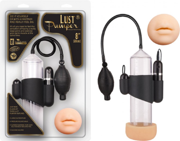 Lust Pumper 8" Vibrating Pump W/ Gauge