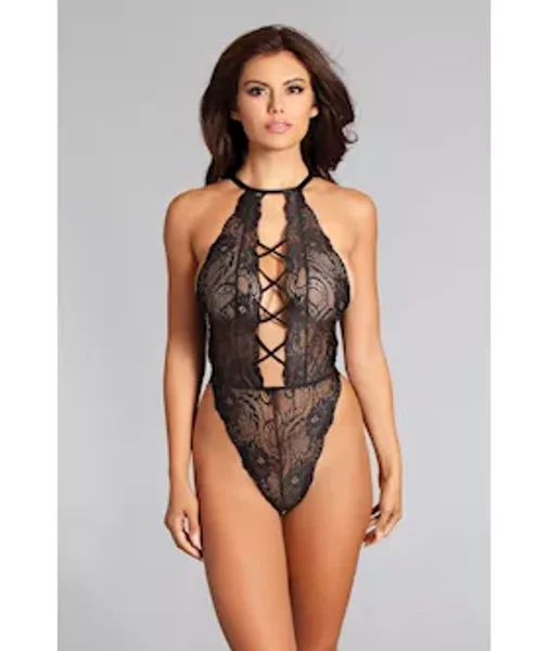 Sahara Tedd -french Cut Halter Neck Lace Teddy — image 4 of 4