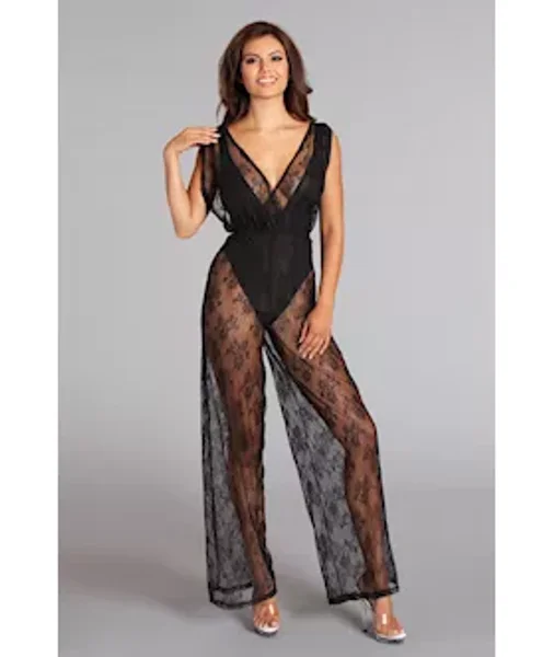 Groaned Jump - Lace Overlay Jumpsuit And Bodysuit — image 2 of 2
