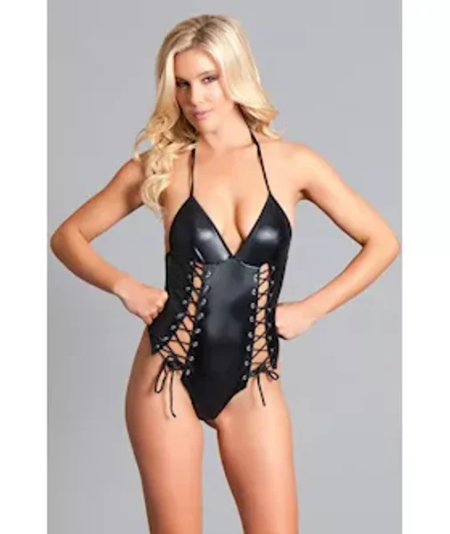 Martha Teddy - Wet Leather Look Teddy — image 2 of 2