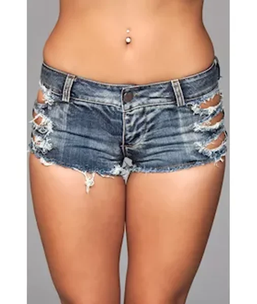 Shredded Denim Shorts — image 4 of 6