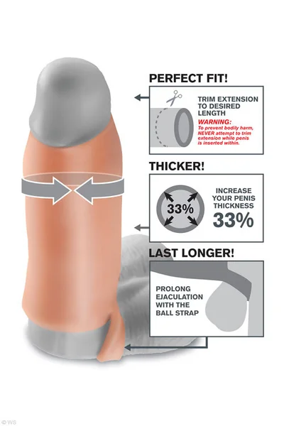 Pipedream Real Feel 7" Penis X-tension — image 6 of 6
