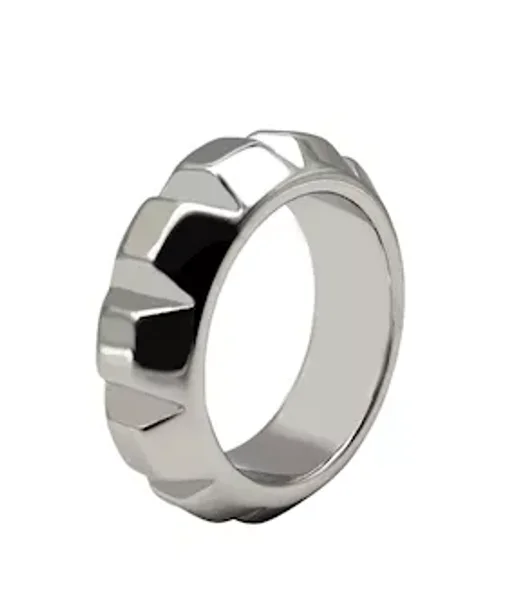 Kinki Tyrant Studded Steel Cock Ring — image 3 of 4