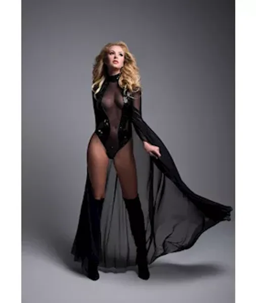 Adore Coco Sequin And Sheer High Neck Body Suit — image 10 of 10
