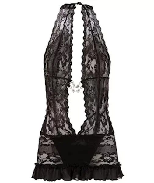 Floral Lace Halterneck Dress — image 7 of 8