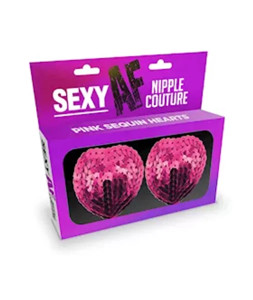 Sexy Af Nipple Pasties Pink Hearts — image 3 of 4
