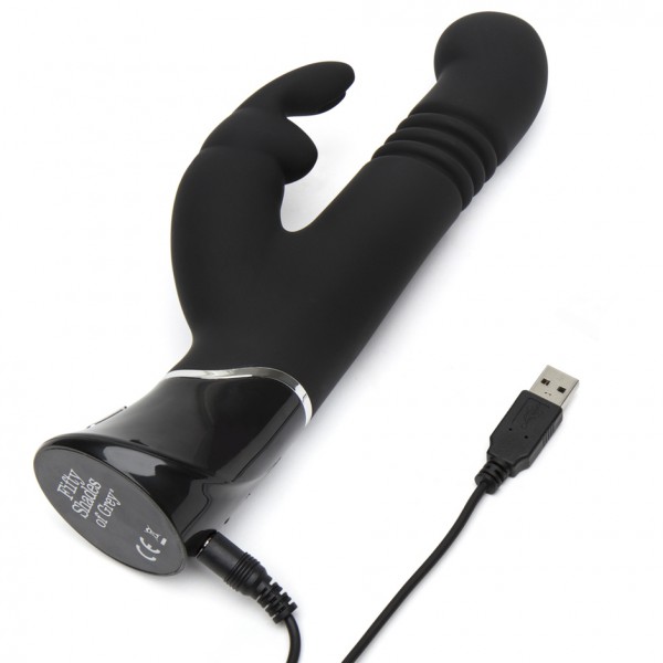 Fifty Shades Greedy Girl Thrusting 9" Rabbit Vibrator