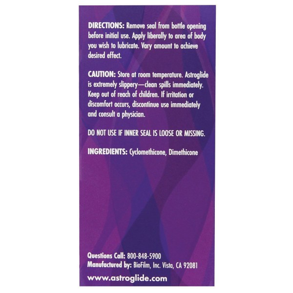 Astroglide X silicone lubricant