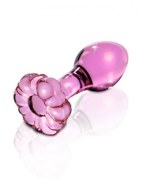 Icicles No 48 Medium Glass Flower Butt Plug 3 Inch