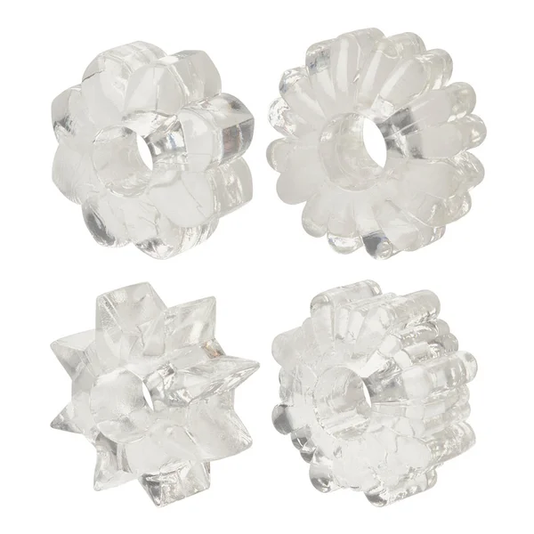 Basic Essentials Cock Ring Set of 4 - Clear — image 2 of 6