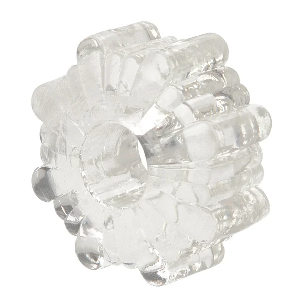 Basic Essentials Cock Ring Set of 4 - Clear — image 5 of 6