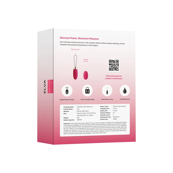 Svakom Elva Remote Controlled Wearable Bullet Vibrator