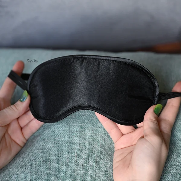 Black Satin Blindfold — image 6 of 9