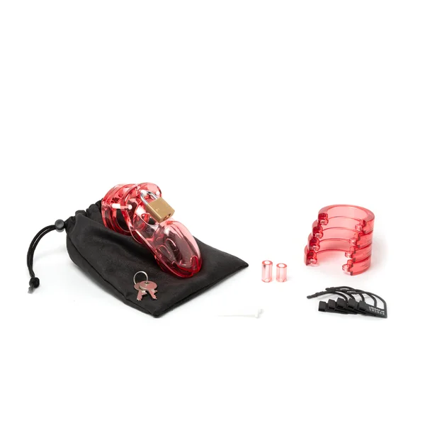 CBX-3000 - Red 3" Chastity Cage — image 4 of 4