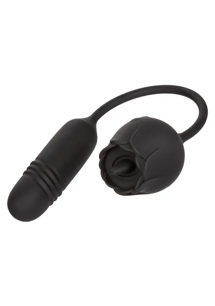 French Kiss Elite Romeo Thrusting Bullet Vibe & Flickering Tongue Clitoral Stimulator By CalExotics - Black — image 22 of 25