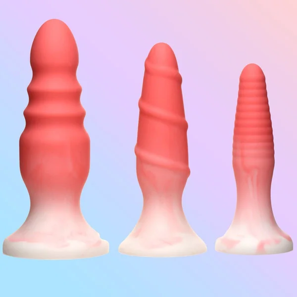 Simply Sweet 3-Piece Silicone Butt Plug Set - Pink — image 5 of 5
