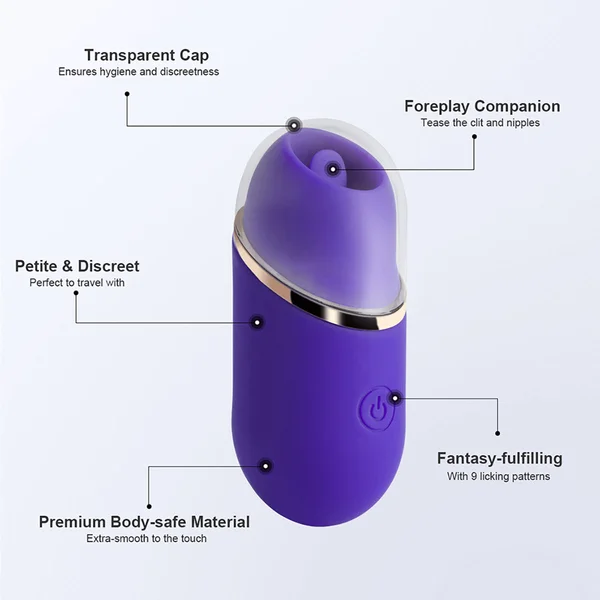Abby Mini Clit Licking Vibrator - Purple — image 14 of 16