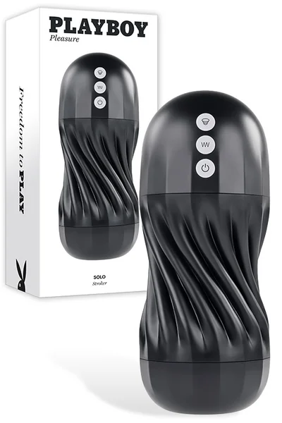 Playboy Solo Stroker 8.7" Vibrating & Sucking Masturbator