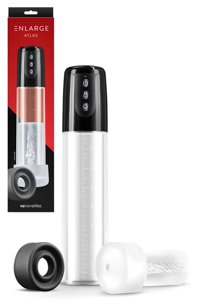 nsnovelties Enlarge Atlas 11.6" Penis Pump Set with Cock Ring & Masturbator Sleeve — image 4 of 6