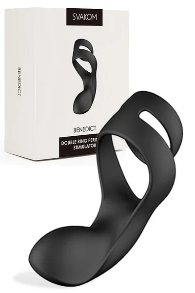 Svakom Benedict 4.5" Dual Vibrating Cock Ring with Perineum Stimulator — image 5 of 8