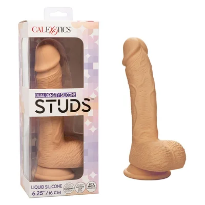 6 25 Inch Dual Density Silicone Studs Realistic Dildo