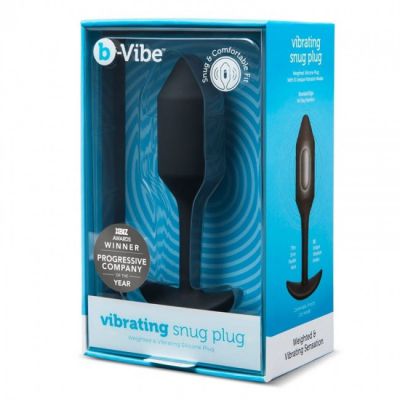 b Vibe Vibrating Snug Plug Medium Black