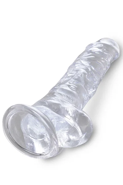 Pipedream King Cock Clear Realistic 8" Dildo with Balls & Suction Cup Base — image 6 of 6