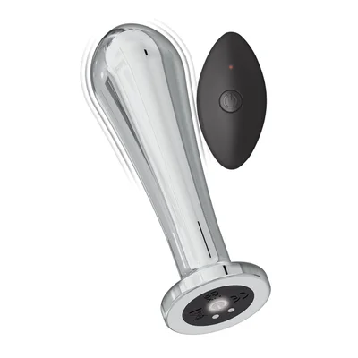 ASS SATION Remote Vibrating Metal Anal Bulb Silver