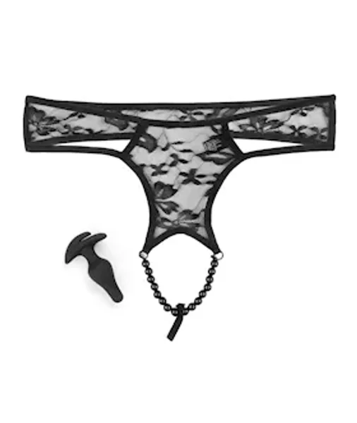 Hookup Panties Crotchless Pleasure Pearls - Os/xl — image 7 of 10
