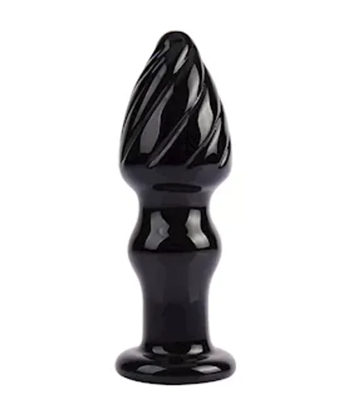Lucent Tall Twist Glass Butt Plug — image 2 of 2