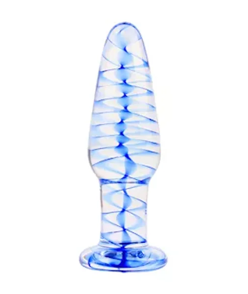 Lucent Tall Swirl Glass Butt Plug — image 2 of 2