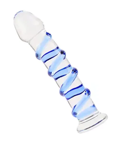 Lucent Blue Swirl Glass Massager — image 2 of 2