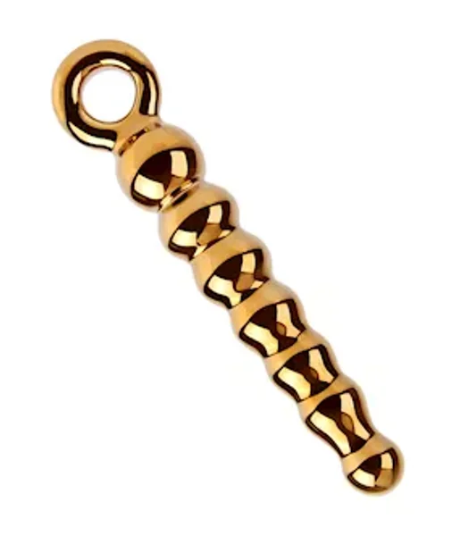 Lucent Golden Glass Anal Beads — image 5 of 5