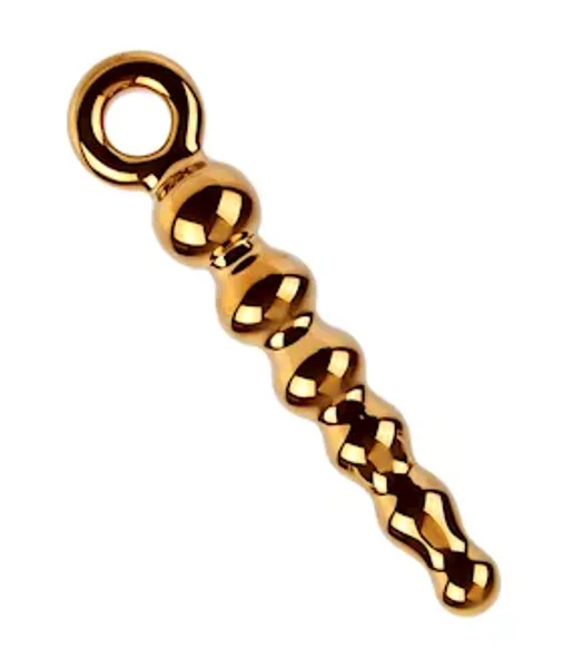 Lucent Golden Glass Anal Beads — image 4 of 5