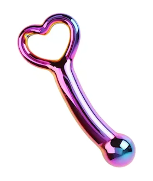 Lucent Pearlescent Glass Heart Handle Massager — image 2 of 2