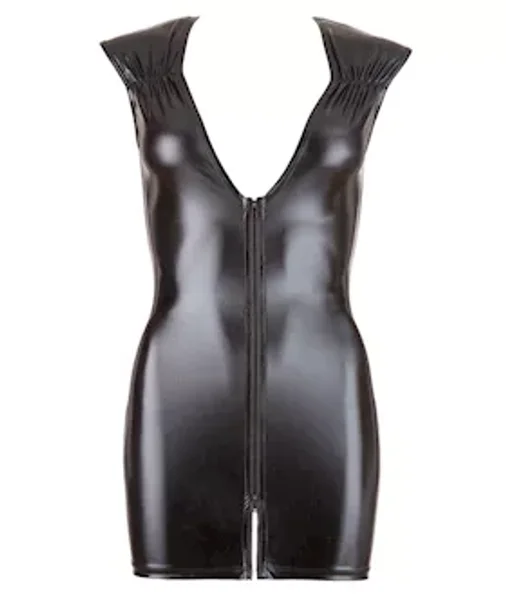 Wetlook Dress With 2-way Zip — image 7 of 8