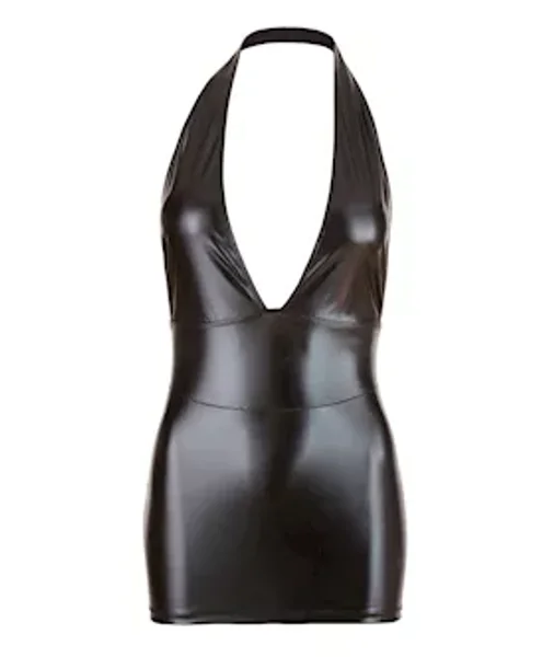 Deep V Wetlook Mini Dress — image 7 of 8