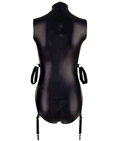 Matte Bodysuit With Suspenders — image 3 of 4