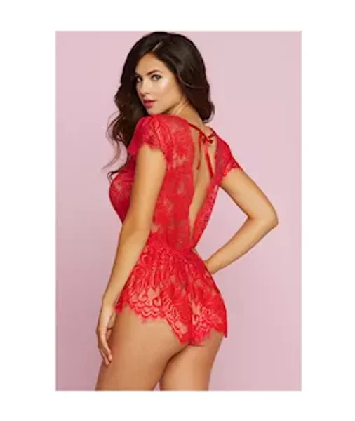 Temptation Eyelash Lace Romper — image 4 of 6