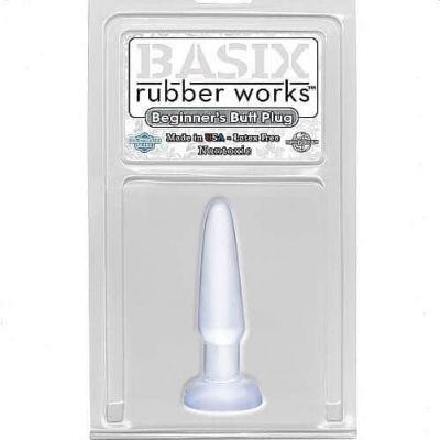 Basix Rubber Works Beginners Butt Plug Clear